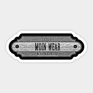 Moin Wear Logo Metal Plate Sticker